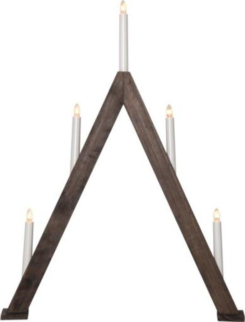 Star Trading 214-63-1 Fensterleuchter "Albo", 5-flammig, braun