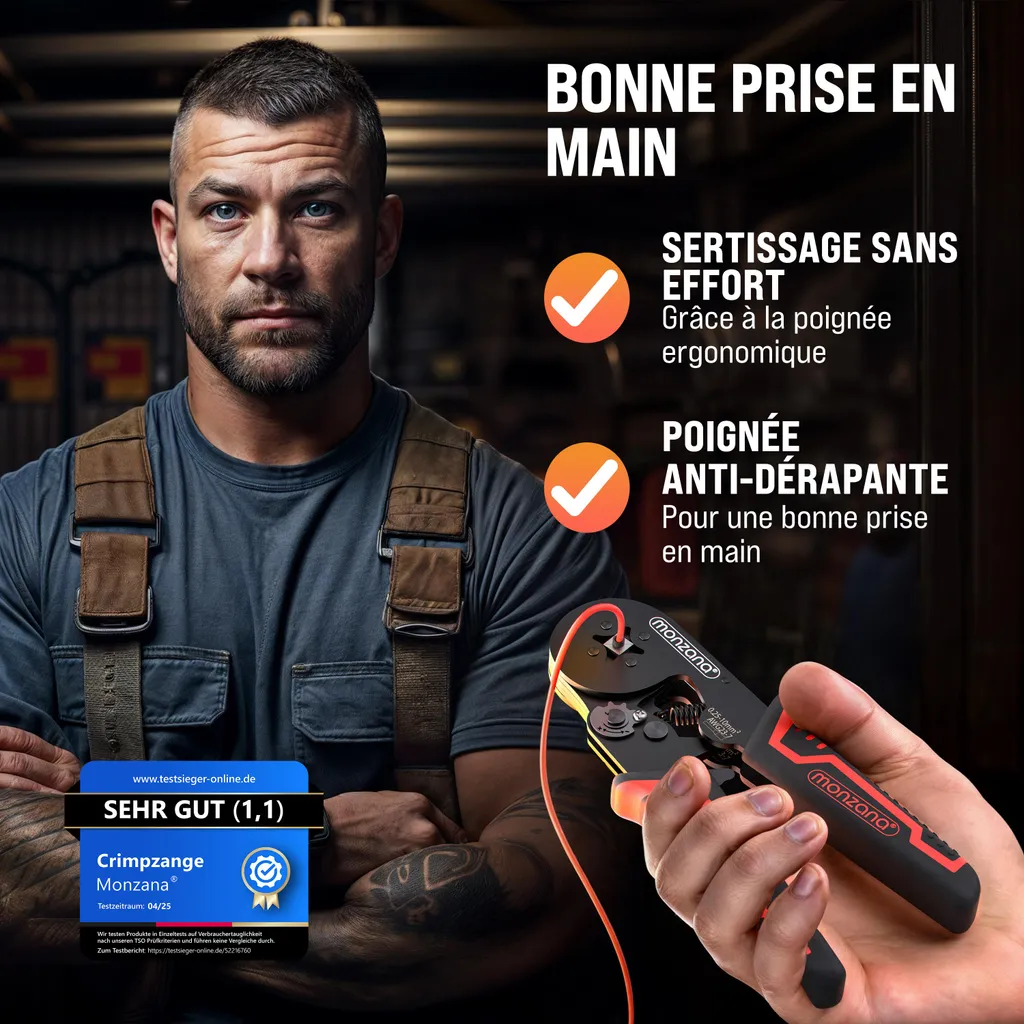 Outil de sertissage pour câblage électrique avec lot de 2000 embouts - 5