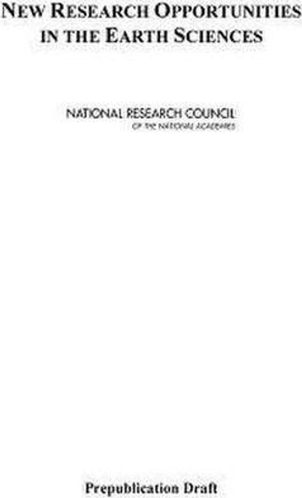New Research Opportunities in the Earth Sciences