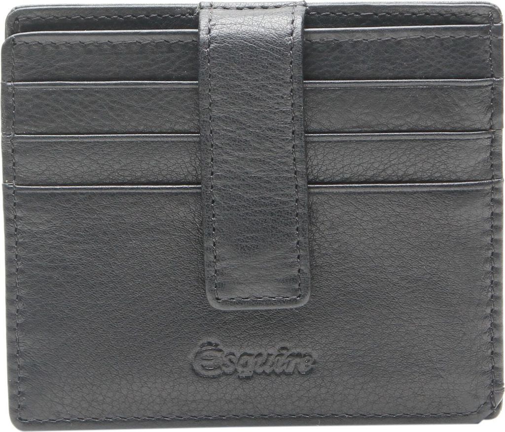 Esquire Leder Kartenetui Oslo Nappa Card Holder Black schwarz