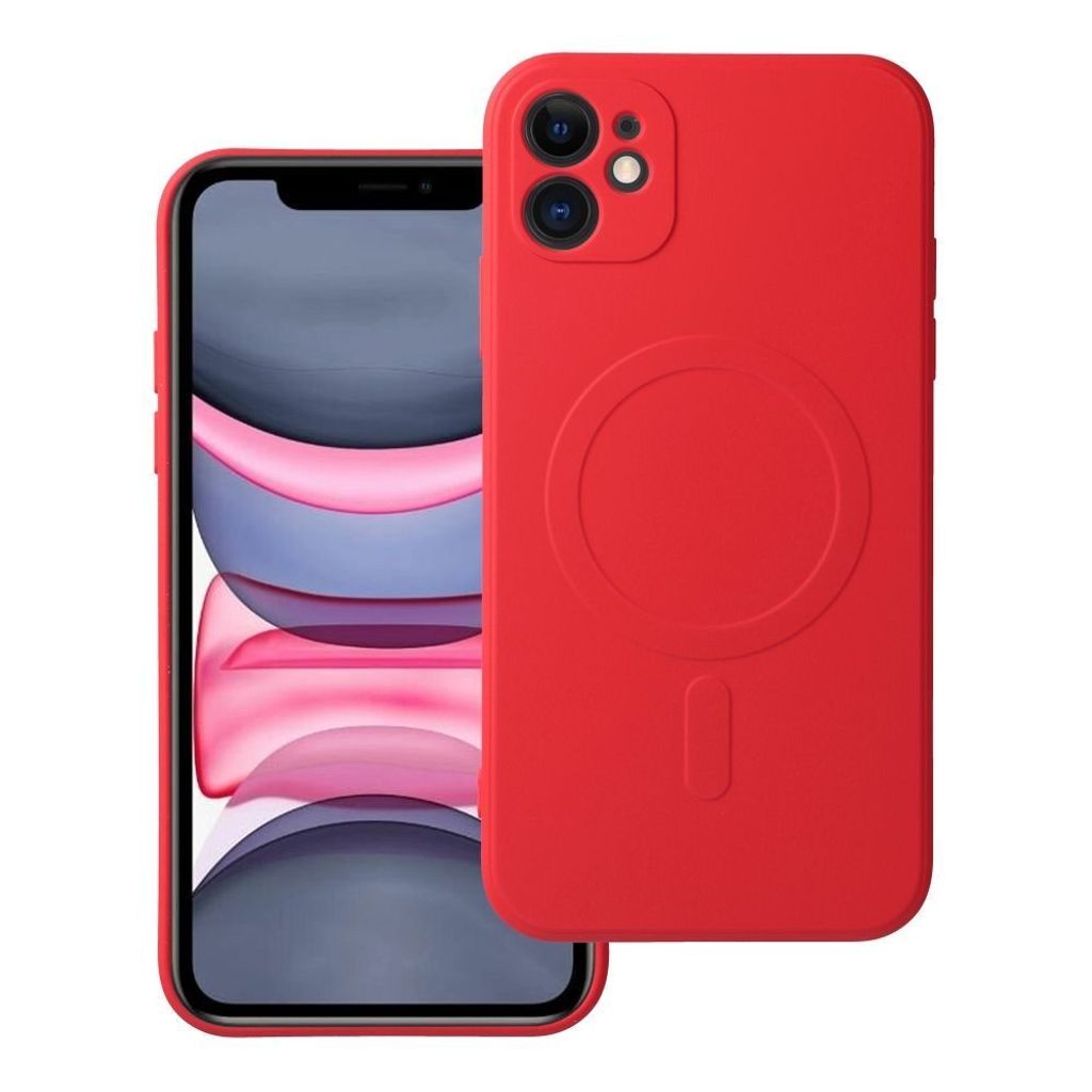 Case passend für iPhone 11 Silicone Mag Cover kompatibel mit MagSafe red