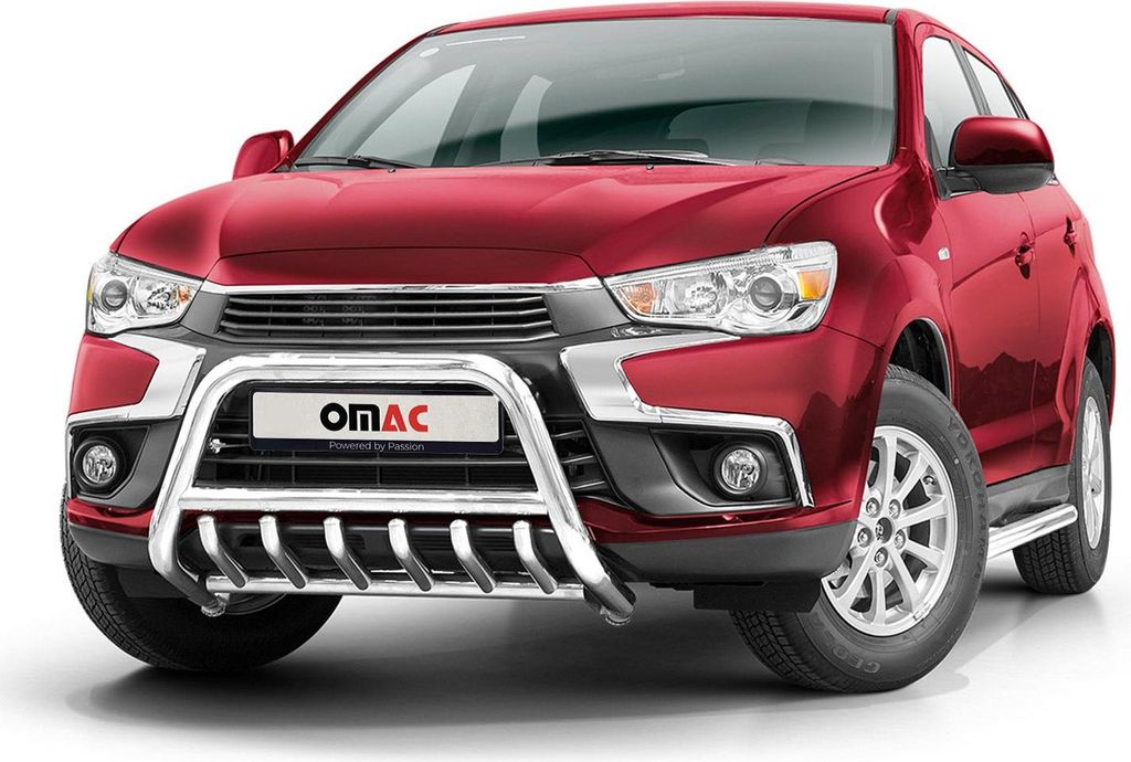 Frontbügel Frontschutzbügel für Mitsubishi ASX 2017-2022 mit ABE Stahl Silber