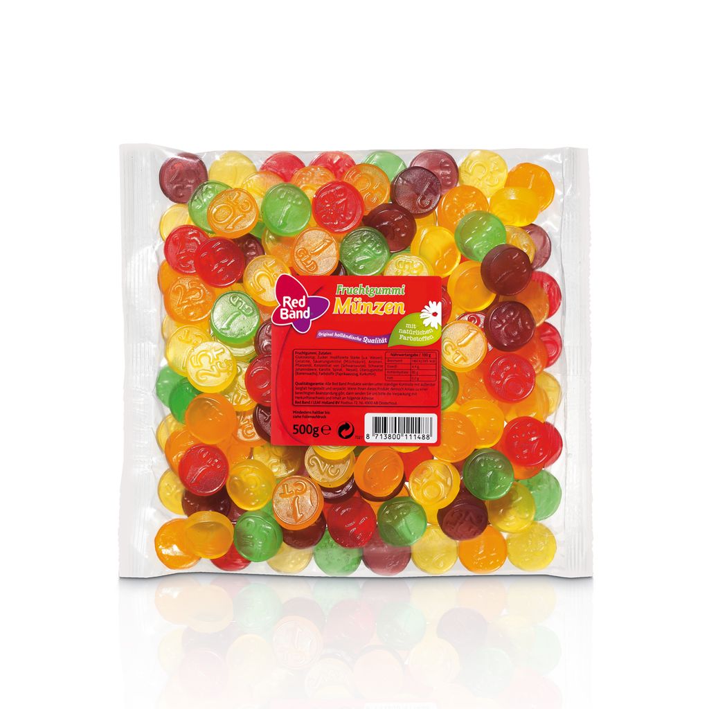 Red Band pièces de monnaie en gomme fruitée douce 5x 500g Image du produit 