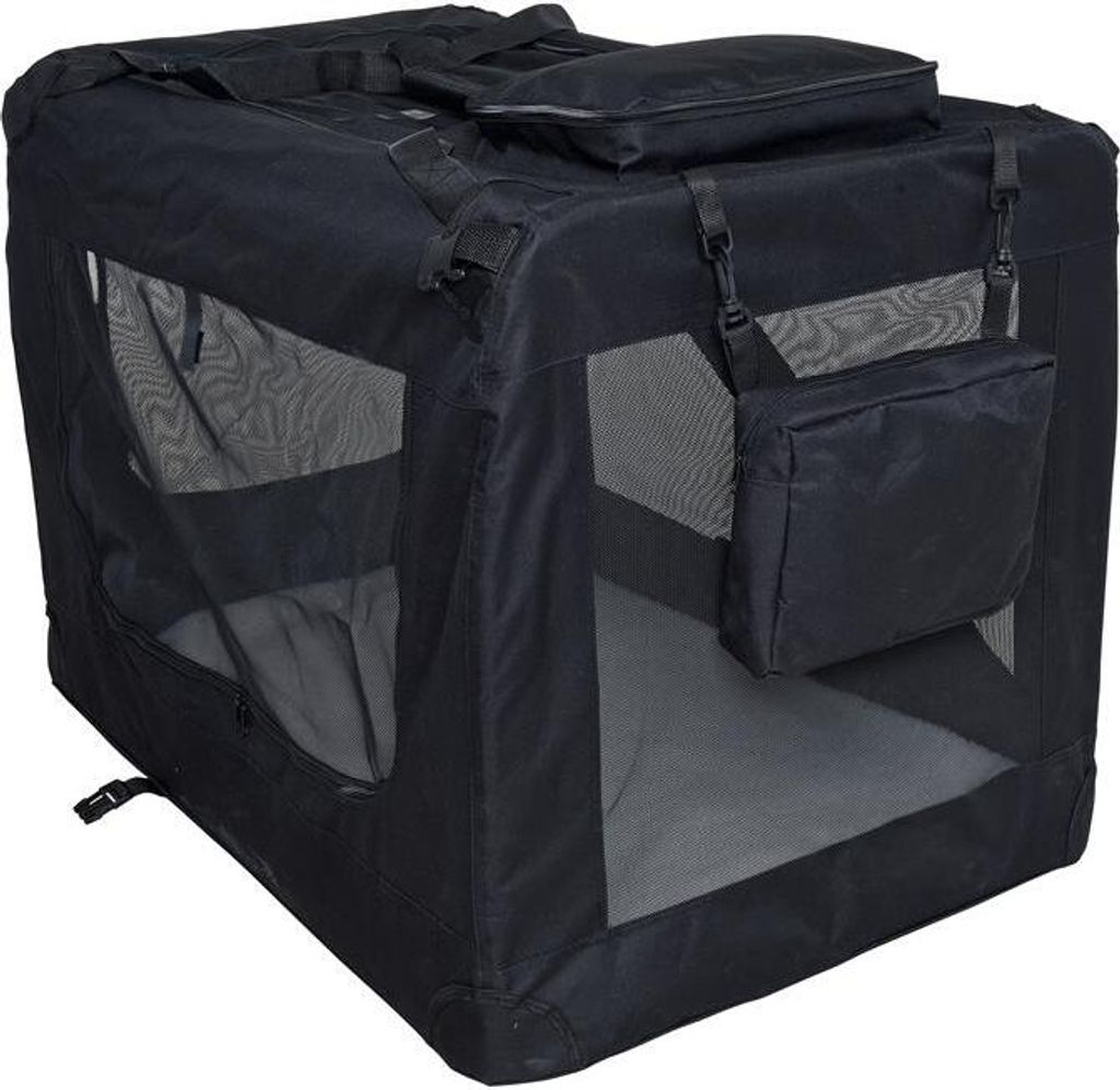 Transportbox Hundebox Faltbox XXL Schwarz