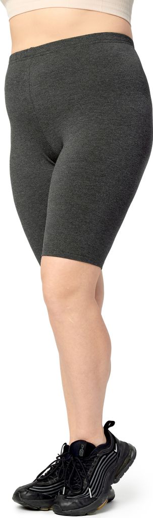 Merry Style Große Größen Damen Shorts Kurze Leggings Bequeme Radlerhose aus Viskose MS10-450 (DunkelMelange, 4XL)