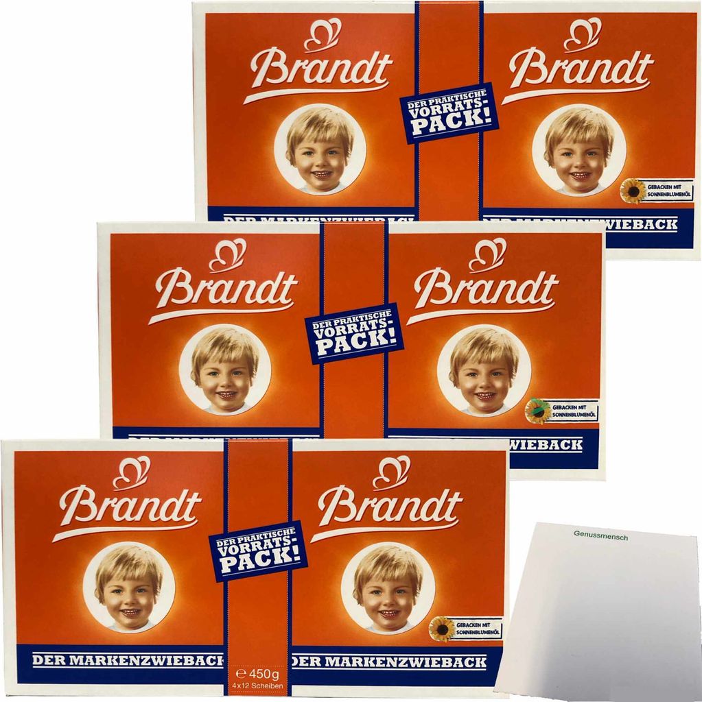Brandt Markenzwieback der praktische Vorrats-Pack 3er Pack Produktbild 