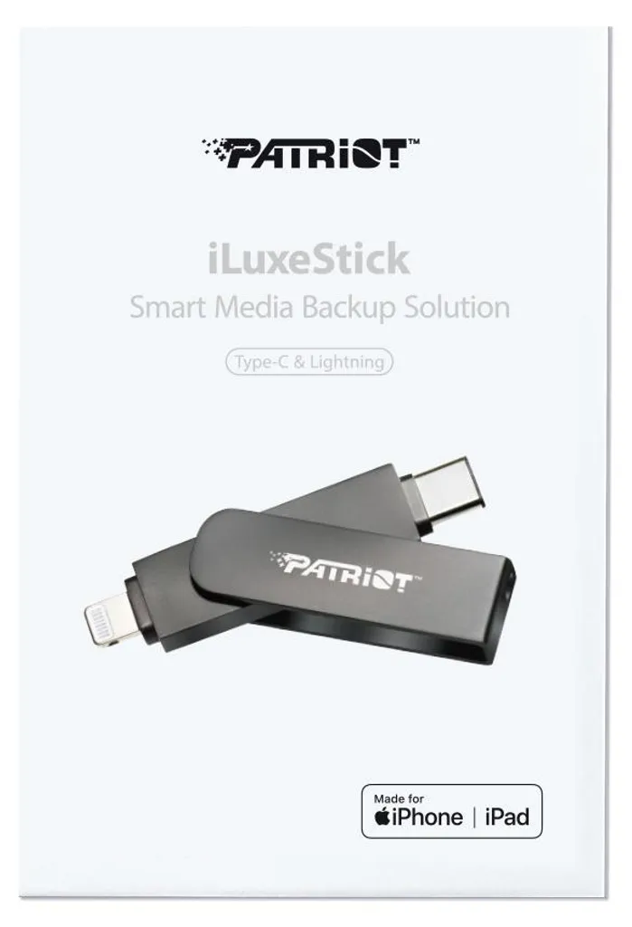 Clé USB Patriot iLuxe Stick C 256GB Certifiée MFi Lightning et USB-C