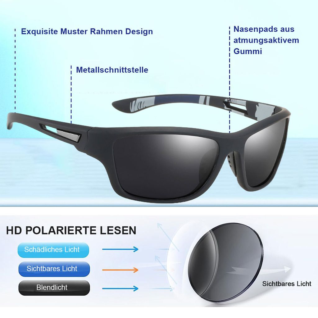 Sonnenbrille Herren Polarisiert UV400 Schutz für Herren Produktbild 3