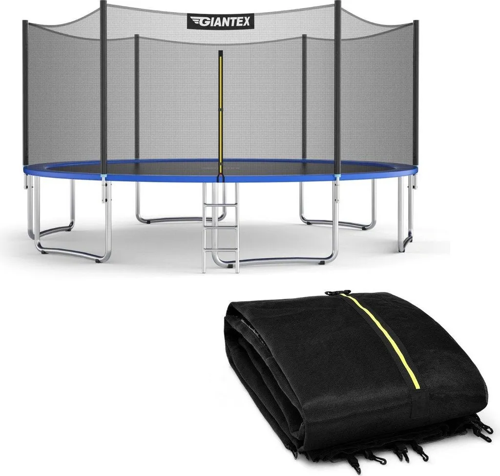 Filet trampoline 366 cm anti-chute avec zip pour remplacer filet usé
