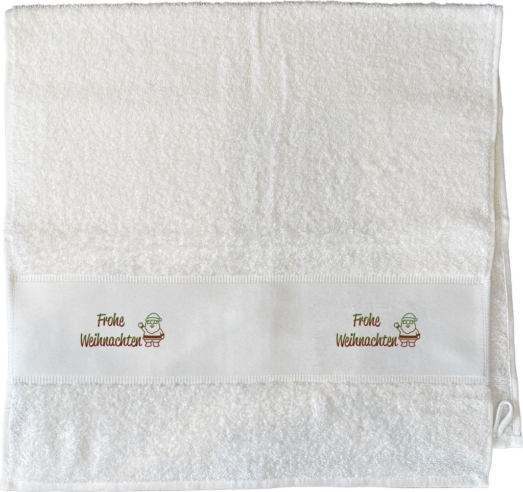 Huuraa Handtuch Frohe Weihnachten Weihnachtsmann 50x100cm White Baumwolle Handtuch Geschenkidee