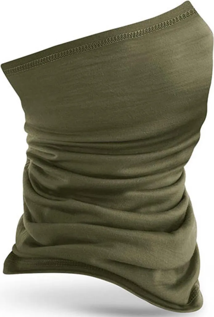 Beechfield B916 | Morf® Merino sciarpa a tubo in Lana - Colore: Verde militare - Taglia: Unica