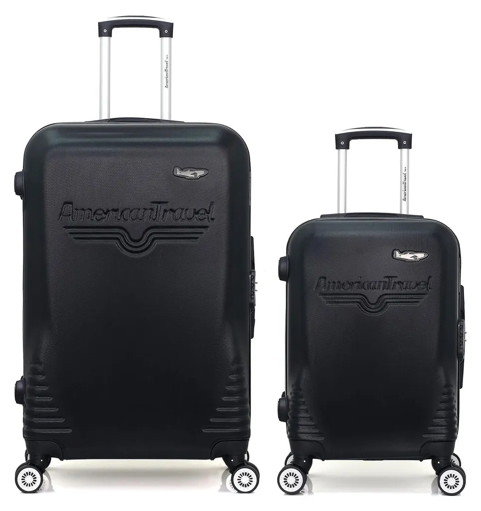 Valise grand format et cabine American Travel : set de 2 bagages rigides