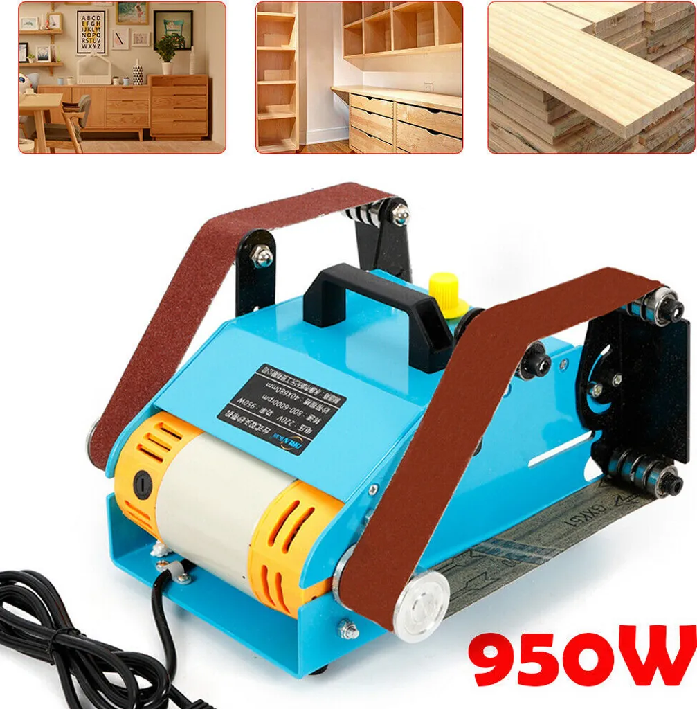 Ponceuse à bande stationnaire 950W pour polissage précis du bois et métal