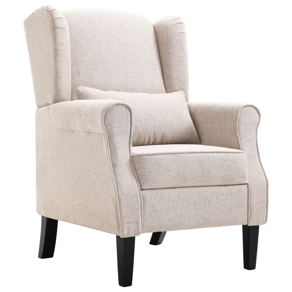 vidaXL Poltrona in tessuto beige Immagine del prodotto 