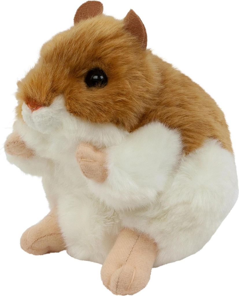 Kuscheltier Goldhamster 13 cm sitzend braun-weiß Produktbild 
