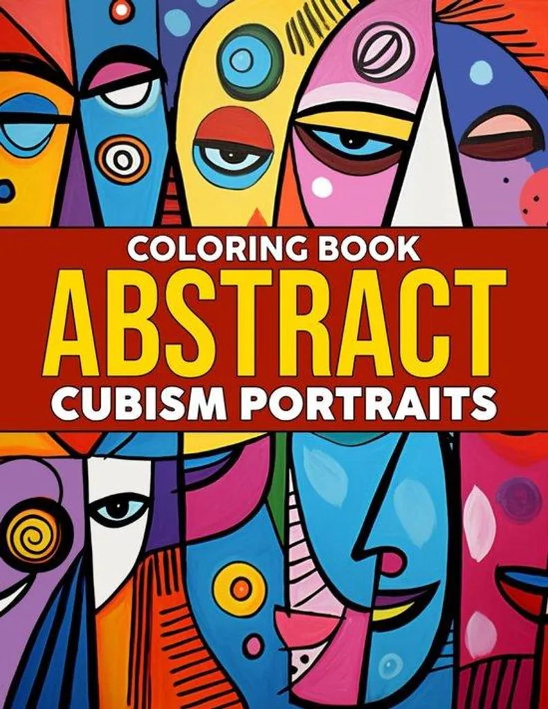 Livre de coloriage cubisme 50 illustrations portraits modernes format A4