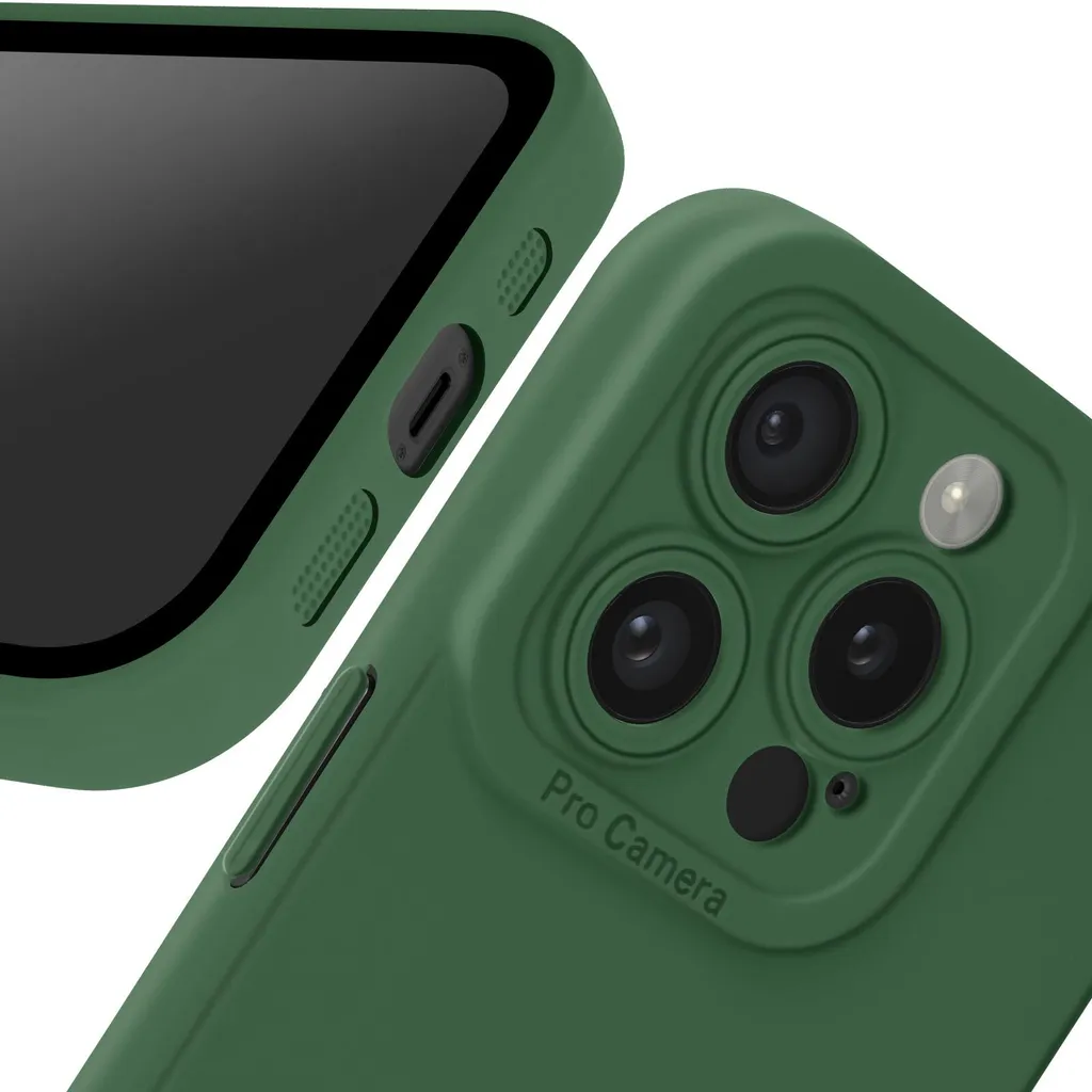 Cover Silicone Avizar iPhone 15 Pro: Protezione Fotocamera e Shock - 5