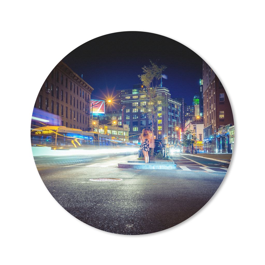 MuchoWow Mauspad Mousepad New-York - Brooklyn - Lichter 30x30 cm - Mousepads - Maus Mat - Pad - Mausunterlage - Tischunterlage - Schreibtischmatten