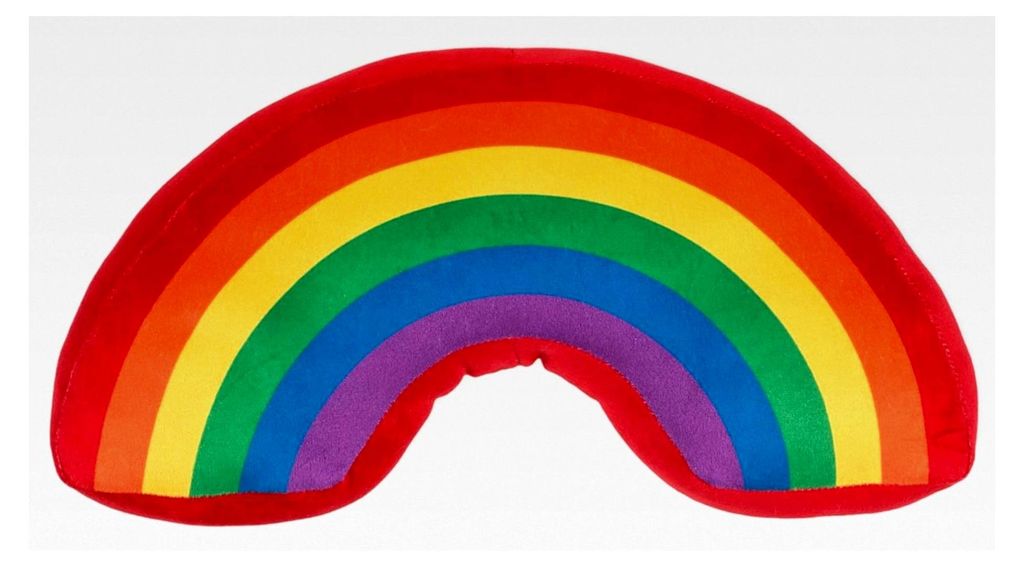 Plüsch-Kissen Kuschelkissen Pride in Regenbogenfarben, kuschelweiche Qualität, 100% Polyester, doppelseitiger Druck