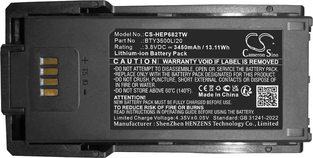 Batterie TD Tech EP631 EP682 compatible TECHTEK remplace BTY3500LI20