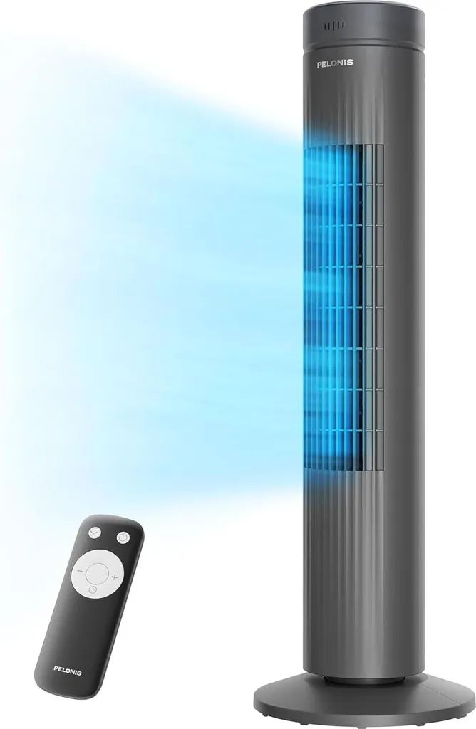 Pelonis Tower Fan 76 cm: Ventilatore Professionale per Ufficio e Smart Working