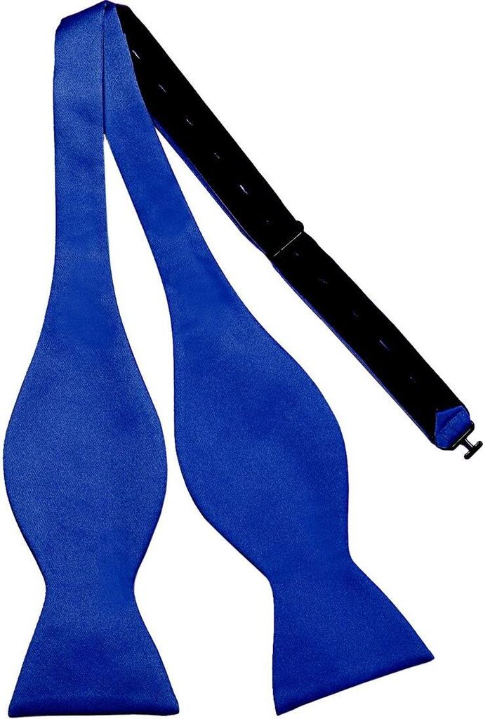 DonDon Herren Fliege zum Selberbinden Schleife Querbinder passend zu Anzug und Smoking - Blau
