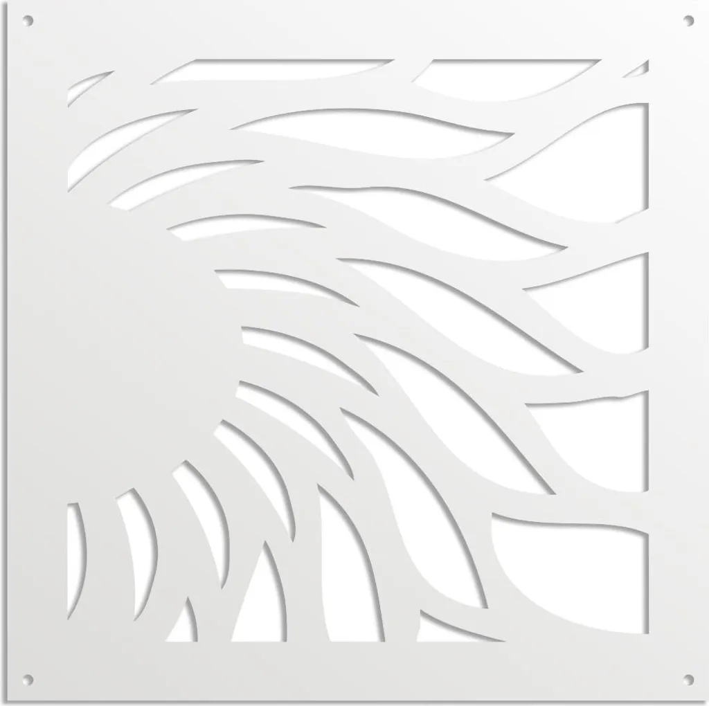 Pannello Parasole Bianco HOT SUN 73x73 in PVC | Design Traforato