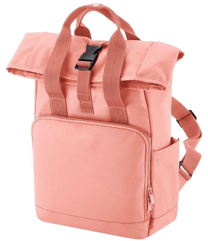 Bagbase - Rucksack, Mini, recyceltes Material FK1107 (Einheitsgröße) (Hellrosa)