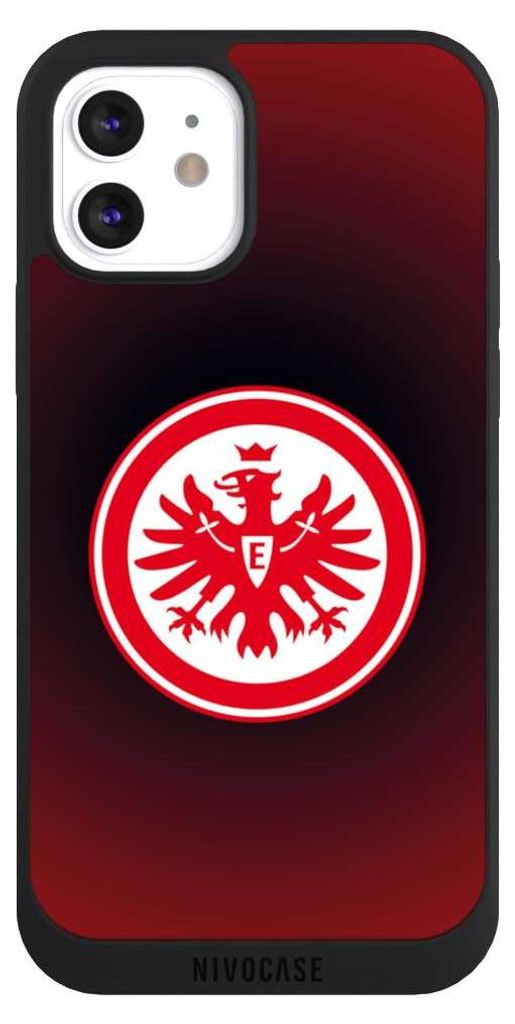 NIVOCASE Handyhülle für Apple iPhone 12 Hülle NIVOpure Case Schwarz Eintracht Frankfurt Offizielles Lizenzprodukt Wappen