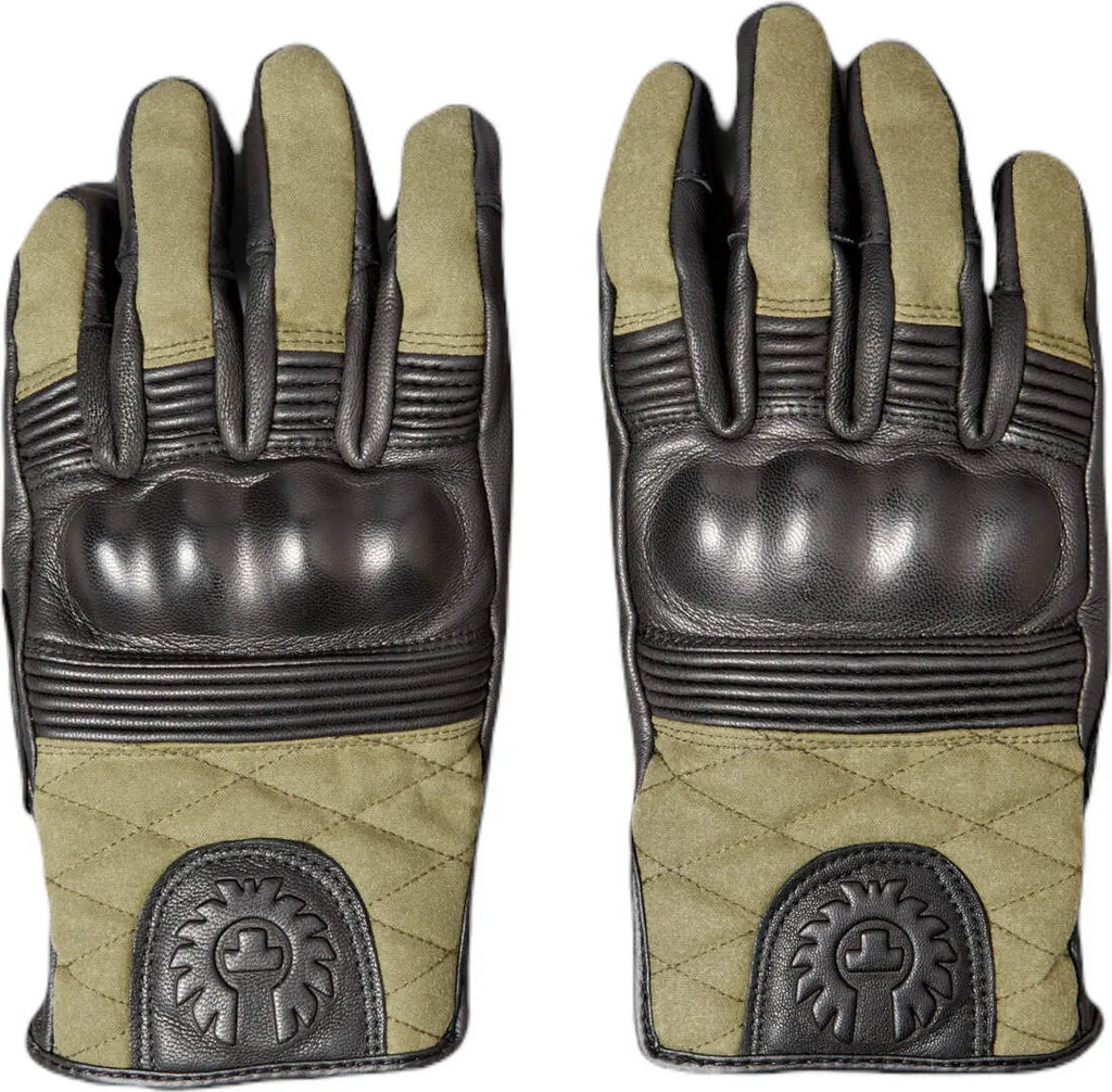 Gants Belstaff Hampstead pour Conduite Moto Urbaine Noir Vert Taille M
