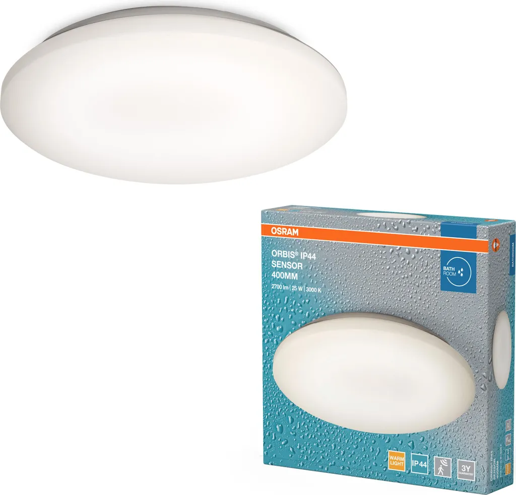 Plafoniera OSRAM Orbis Sensor 400mm - Lampada IP44 Bagno e Corridoio - 4