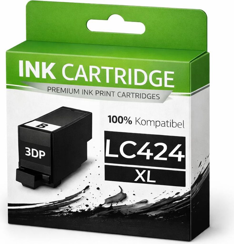 XL Tintenpatrone LC421XLBK für Brother kompatibel Schwarz LC421XLBK wie Original für Brother DCP-J1050DW, MFC-J1010DW, DCP-J1140DW