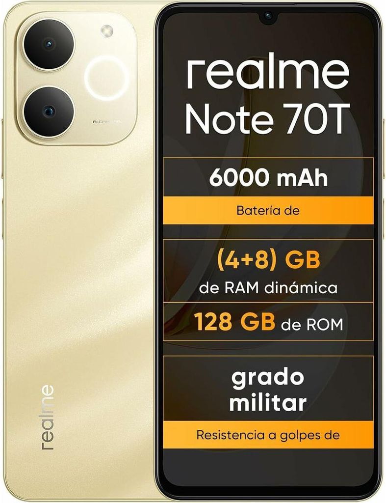 realme Note 70T, 17,1 cm (6.74"), 4 GB, 128 GB, 50 MP, Zdjęcie produktu 
