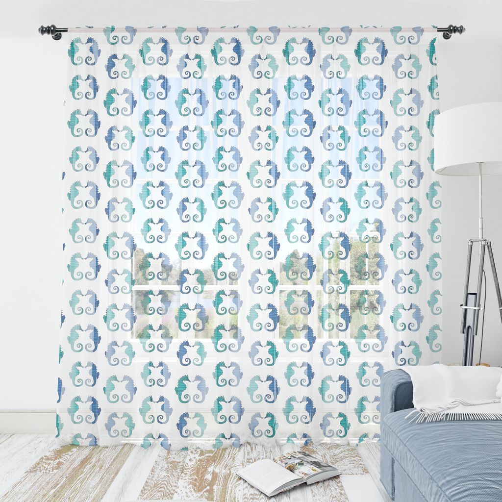 ABAKUHAUS Seahorse Wandteppich, Aufwändige Zeichnungen von Wasserkreaturen Wirbelnde Tails, Wohnzimmer Schlafzimmer seidiges Satin Wandtuch, 180 c...