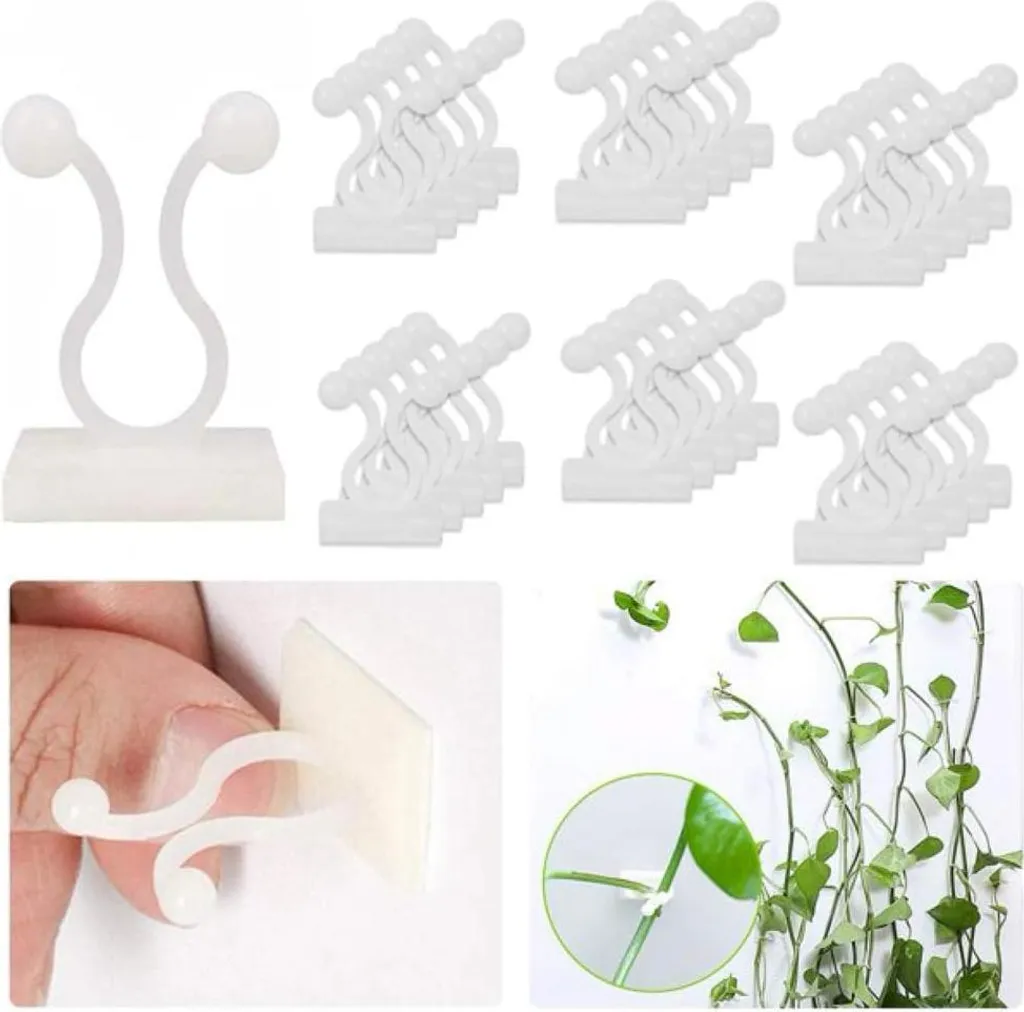 Guide pour plantes grimpantes et mur végétal - Lot de 100 clips verts