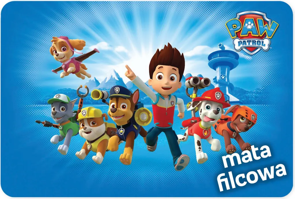 Tapis de sol enfant Pat' Patrouille bleu, idéal pour jouer au sol