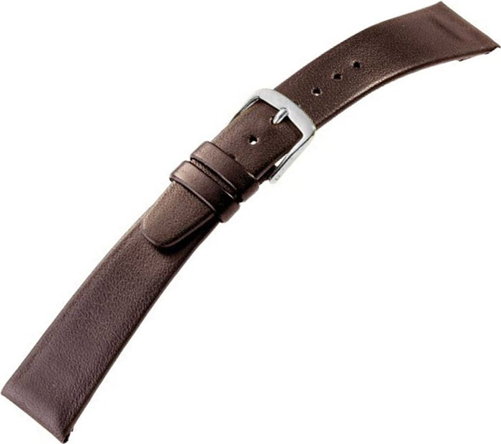 Natina Ersatzband Uhrenarmband Leder Band mit Clip Braun - Kurze Länge, Stegbreite:10mm