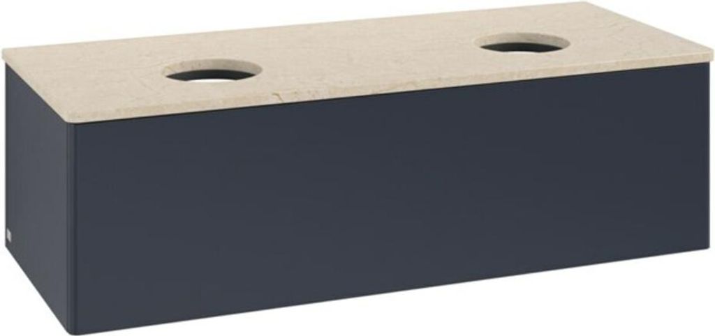 V&B Waschtischunterschrank ohne Frontstruktur, mit Beleuchtung Antao 120x36x50cm, WBP botti., md bl. m Lac