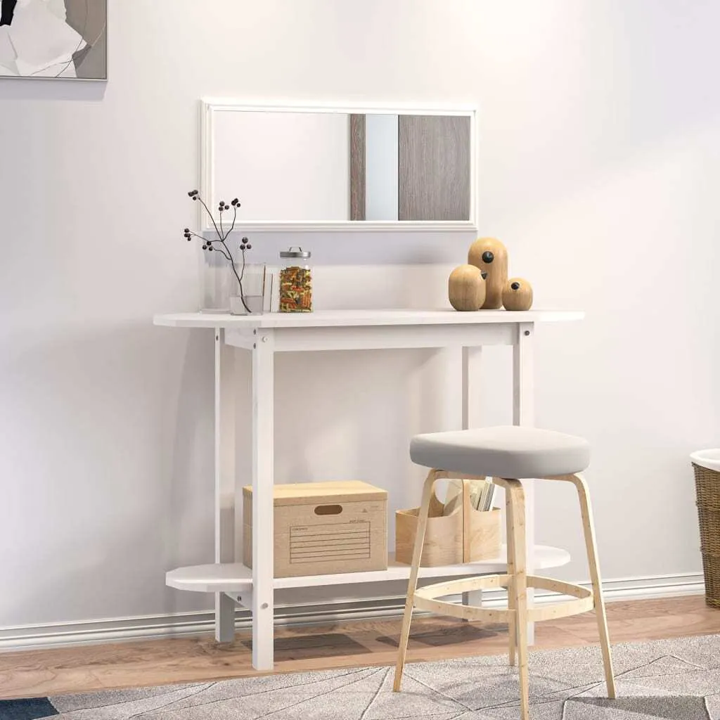 Consolle in Pino Massiccio Bianco 110x40x80 cm - Alta Resistenza - 2