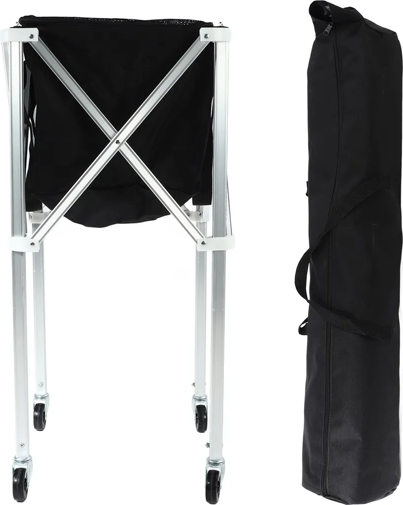 Chariot de tennis léger en aluminium pliable avec roulettes de sport