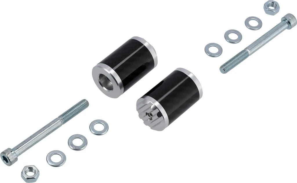 Paire de Tampons de Protection Moto CNC et Carbone Réel, Set avec Vis