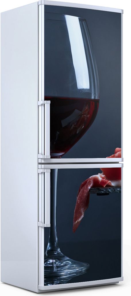 Magnete Dekorative - 70 cm x 190 cm - Küche - Magnetmatte Kühlschrankmagnete - Jamon Mit Rotwein