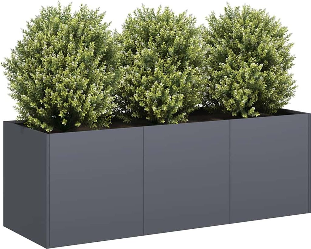 Maison Exclusive - Pflanzgefäß Anthrazit 120 x 40 x 40 cm Kaltgewalzter Stahl