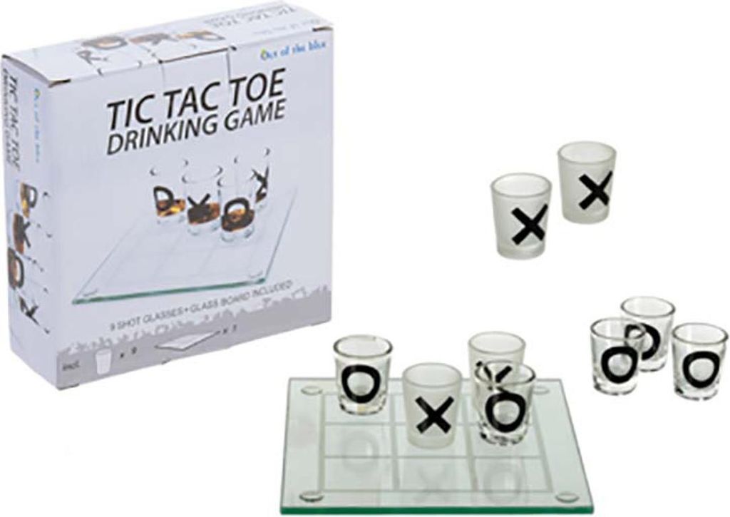 Trinkspiel TicTacToe, 9 Gläser im Geschenkk. Produktbild 