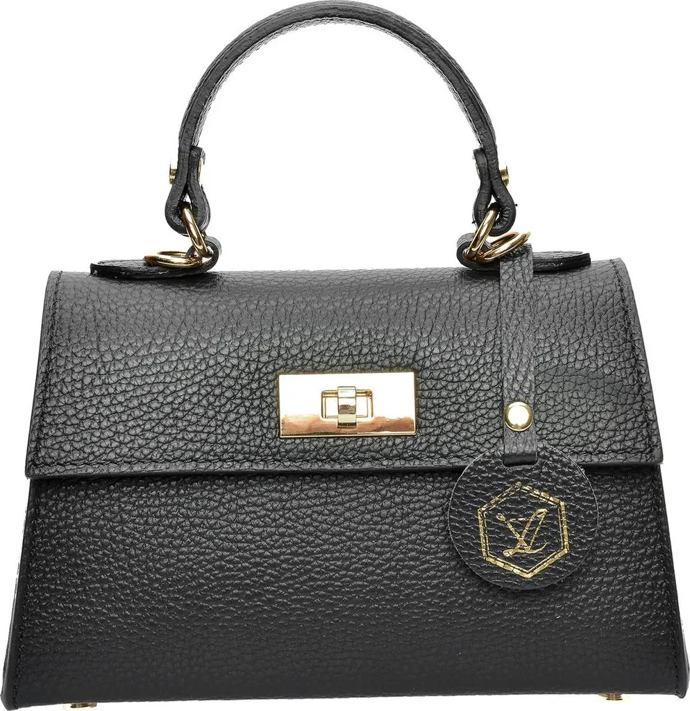 Sac cabas en cuir noir Luisa Vannini grand format chic et moderne