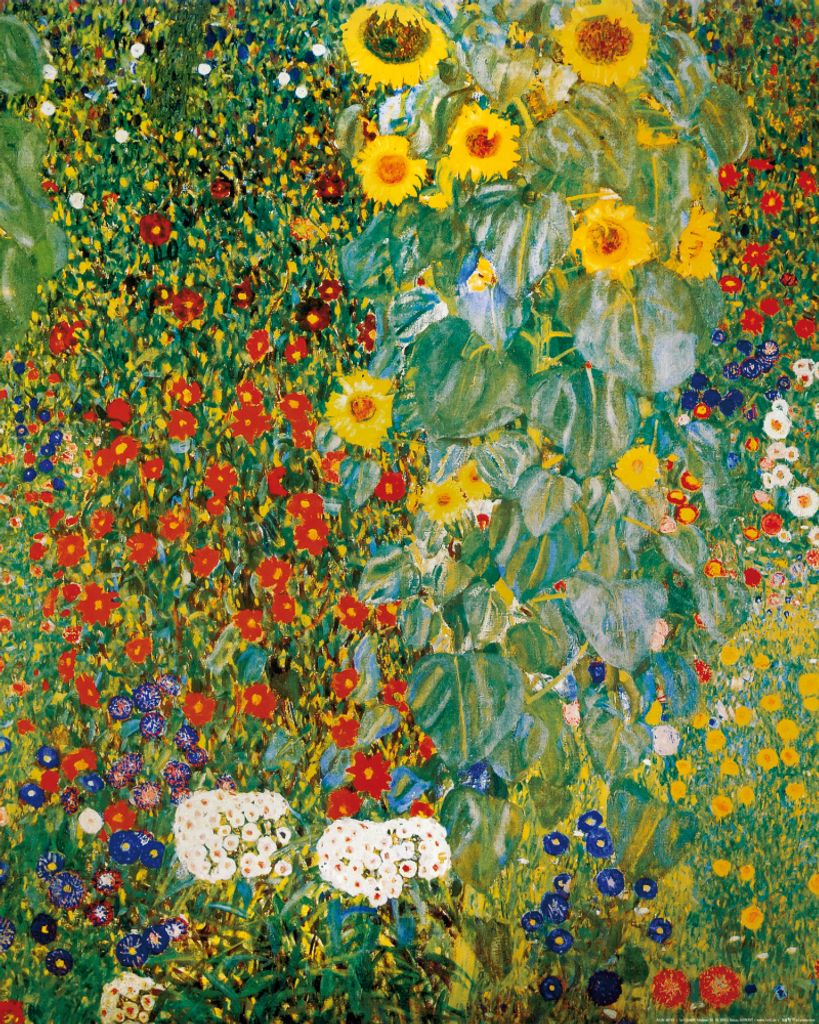 Gustav Klimt Kunstdruck Bild - Bauerngarten Mit Sonnenblumen, 1905-06 (50 x 40 cm)