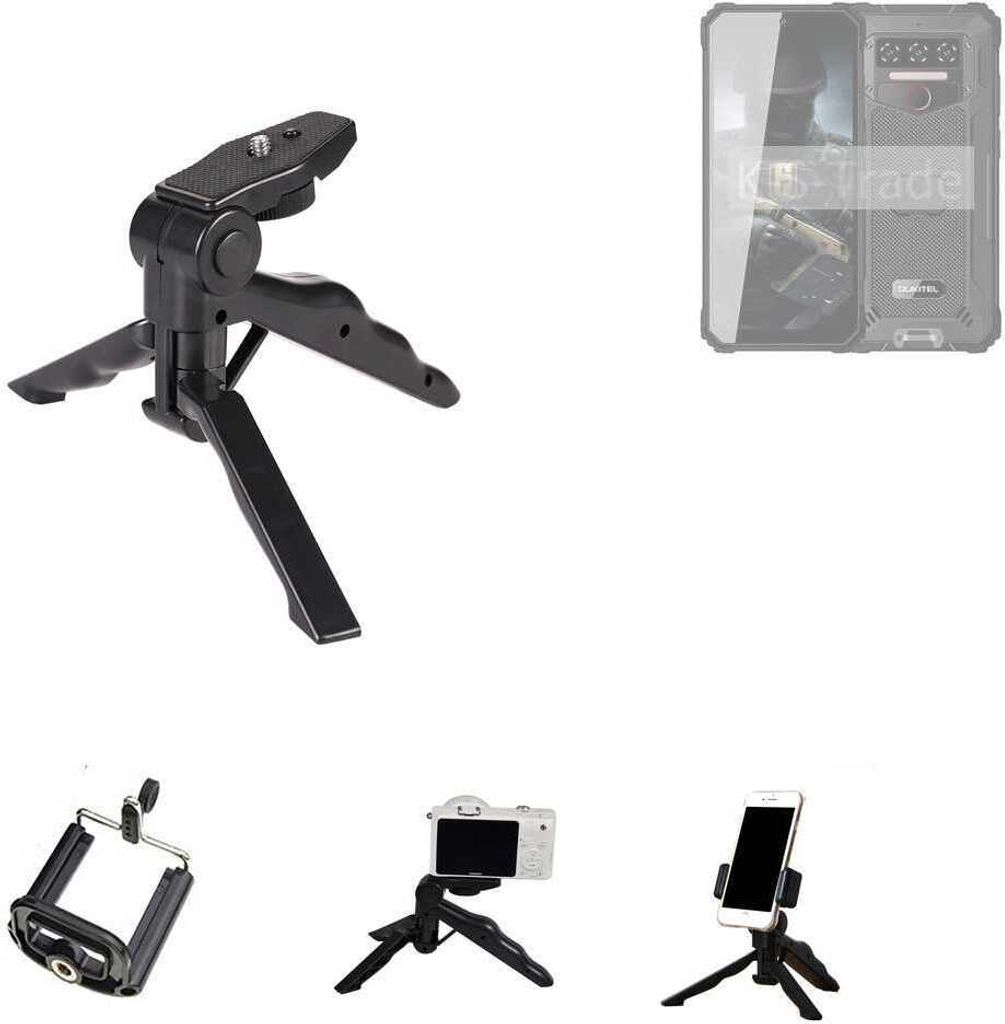 K-S-Trade Stativ Tisch-Ständer Dreibein Handy-Stativ Ständer kompatibel mit Oukitel WP23 Mini-Stativ Smartphone Tripod Handy-Stativ aus Plastik