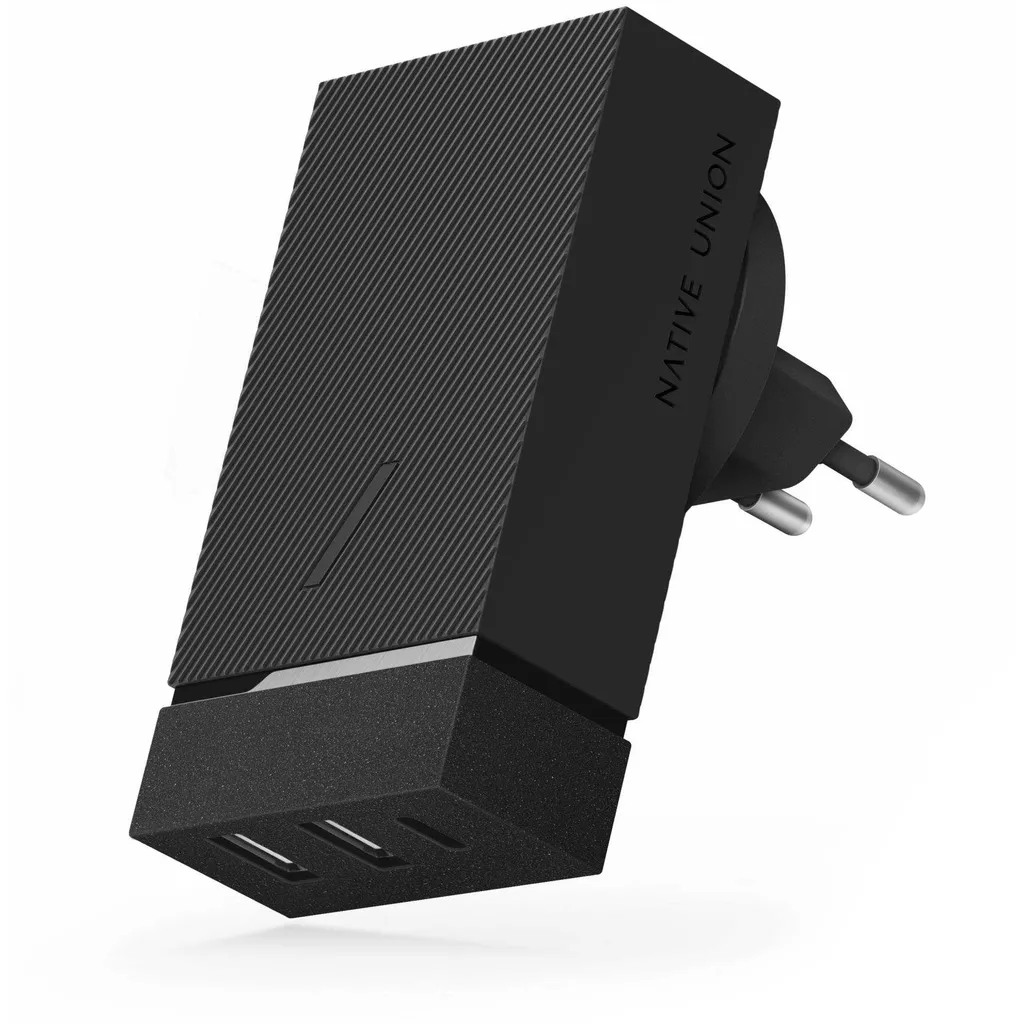 Chargeur Native Union Smart Hub Power Delivery 45W Gris Foncé Polyvalent