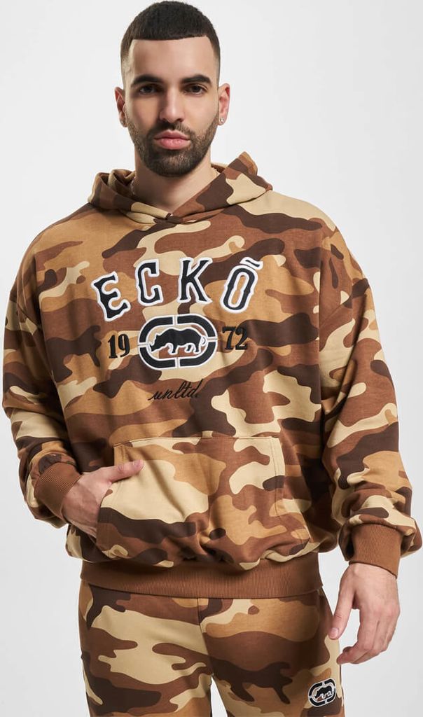 Ecko Unltd. - Herren Stitch Logo Hoodie - BROWN - M