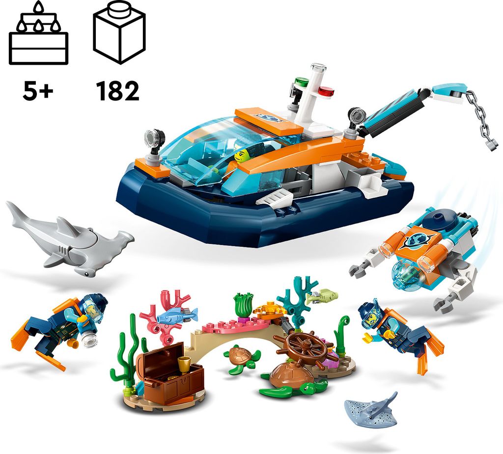 LEGO® 60377 - Městský člun Sea Explorer (182 | Kaufland.cz